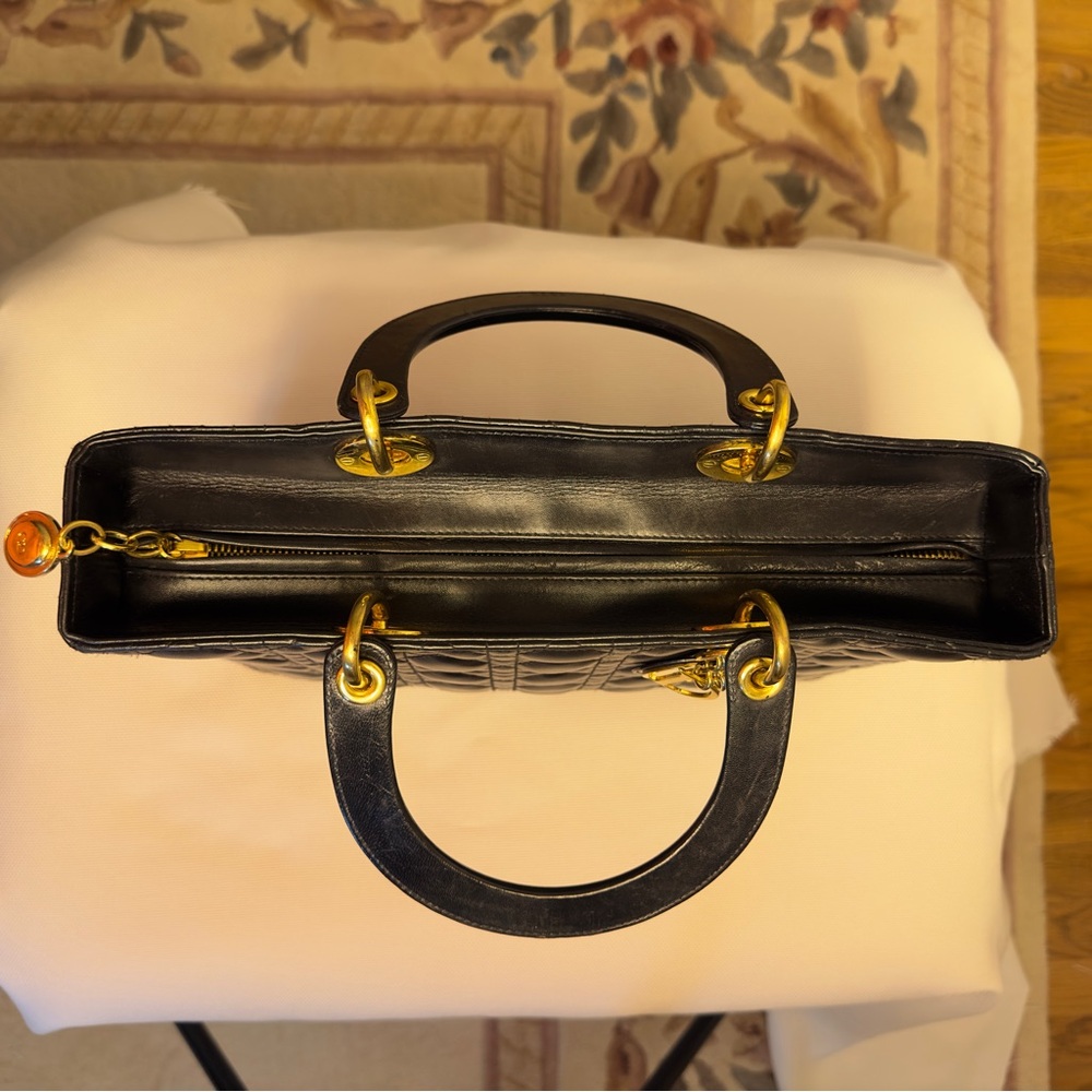 Authentic Christian Dior - Lady Dior Handbag, Large - Picture 14 of 16